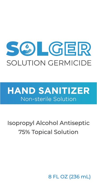 236 mL Label Front (Solger Hand Sanitizer 8oz Front)